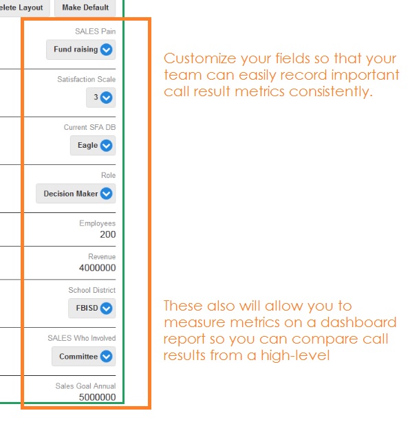 Customer Engagement CRM fields