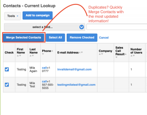 duplicate contact