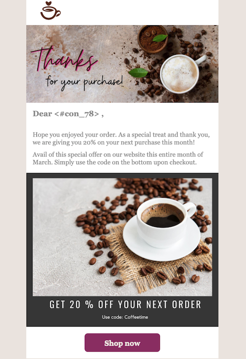 Email template