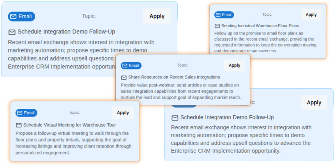 Emails, text, webhooks, and calls