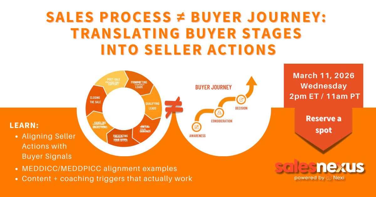 Sales Process ≠ Buyer Journey: Translating buyer stages into seller actions
