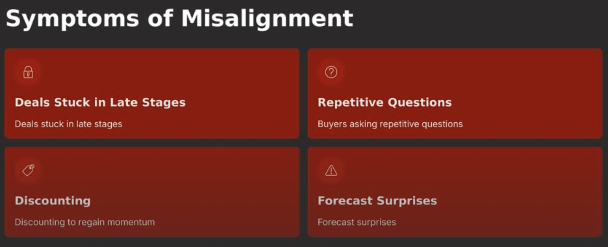 higher or lower. And it depends on the role that you're working with at that point. Symptoms of Misalignment