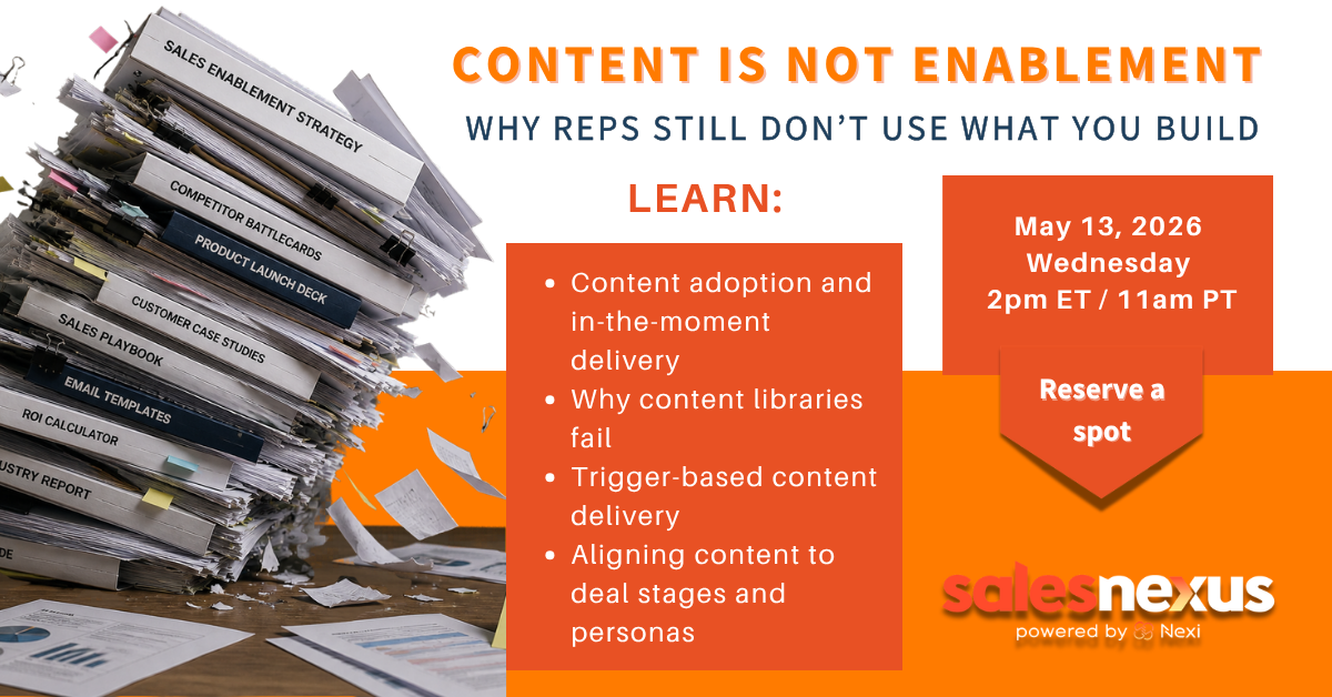 Content is not Enablement